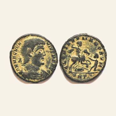 Magnentius, 350-353. Follis (Bronze, 23 mm, 6.17 g,), Treveri.