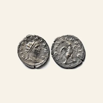 Divus Trajan (Trajan Decius, 249-251), AR Antoninianus,Mediolanum, AD 250-251, RARE