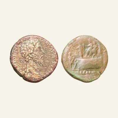 Marcus Aurelius augustus, 161 – 180 Sestertius 176-177, Æ 29.22 g. VERY RARE