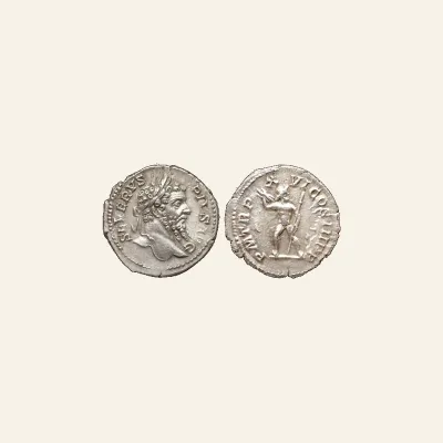 Reverse, of the denarius, for Septimius Severus AD 193-211. AR Denarius Rome, mint of Rome, 193-211