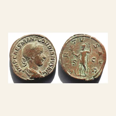 Gordian III, 238-244. Sestertius (Orichalcum, 31 mm, 20.92 g,), Rome, 240.