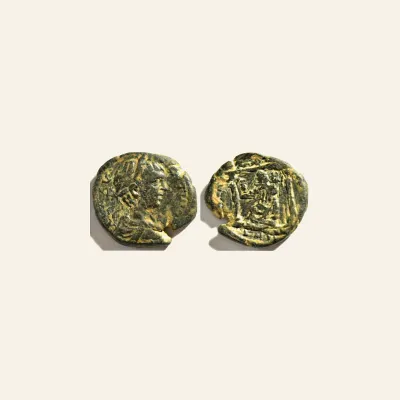 Reverse, of the as, for SYRIA, Decapolis. Petra. Geta. as Caesar, AD 198-209. Æ 23mm (8.1 g,)., 198-209