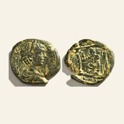 Reverse, of the as, for SYRIA, Decapolis. Petra. Geta. as Caesar, AD 198-209. Æ 23mm (8.1 g,)., 198-209