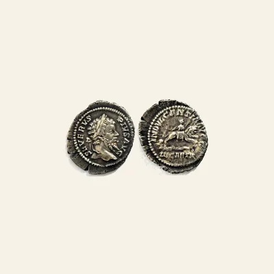 Reverse, of the denarius, for Septimius Severus; 193-211 AD, Rome, 204 AD, AR Denarius, mint of Rome, 211 AD