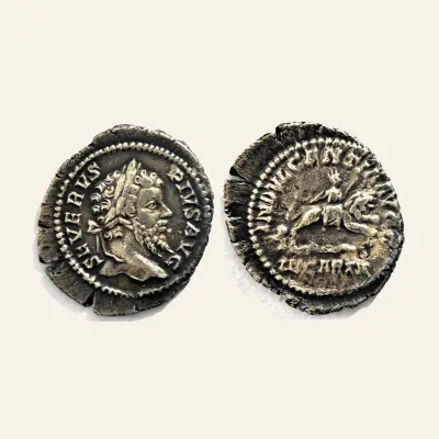 Reverse, of the denarius, for Septimius Severus; 193-211 AD, Rome, 204 AD, AR Denarius, mint of Rome, 211 AD