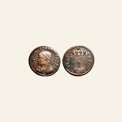 Constantius II as Caesar (324-337 AD). AE follis Arles 325-326. RIC 297 (R5) VERY RARE