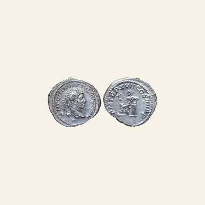 Caracalla as Augustus (AD 198-217). Silver denarius (3.20 gm). AD 214.