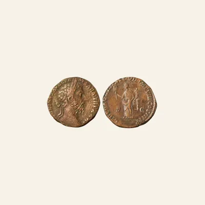 Marcus Aurelius. AD 161-180. Æ Sestertius (29mm, 21.66 g,). Rome AD 176-177.