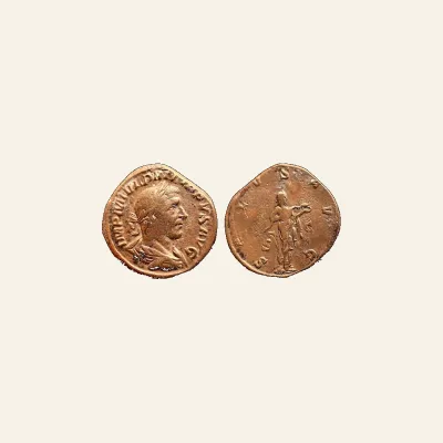 PHILIP I , 244-249. AE Sestertius. 20.11g. SALVS AVG