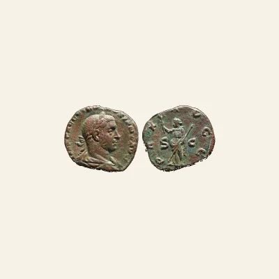 Reverse, of the sestertius, for Volusian (251-253), Sestertius, Rome, AD 251-253; Æ (g 16,26; mm 27.5), mint of Rome, 251-253