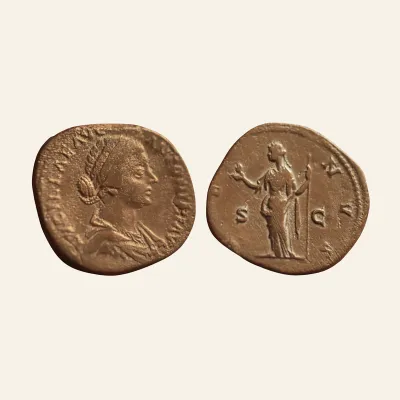 Lucilla, Wife of L. Verus. . AE Sestertius, 21.90g. Rome.