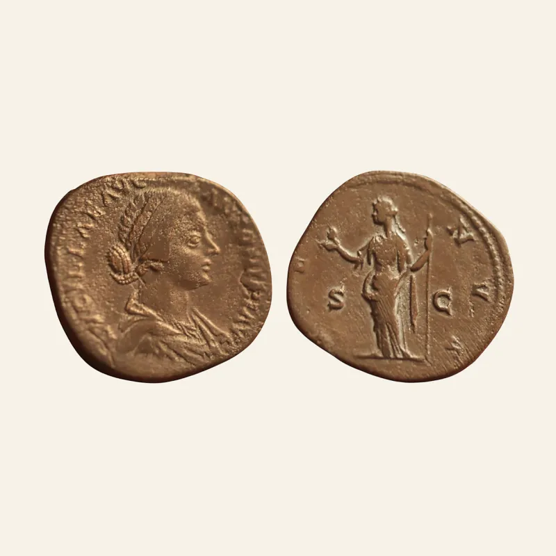 Lucilla, Wife of L. Verus. . AE Sestertius, 21.90g. Rome.