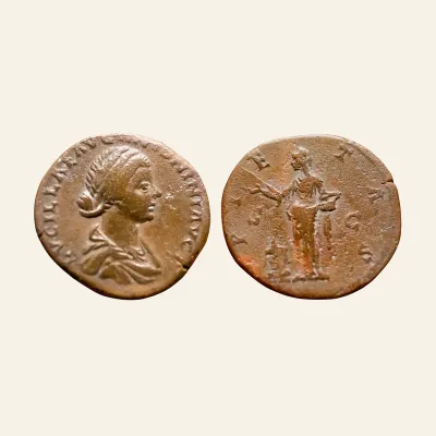 Lucilla, wife of Lucius Verus AE Sestertius PIETAS AD 164, (21.85g 29mm)