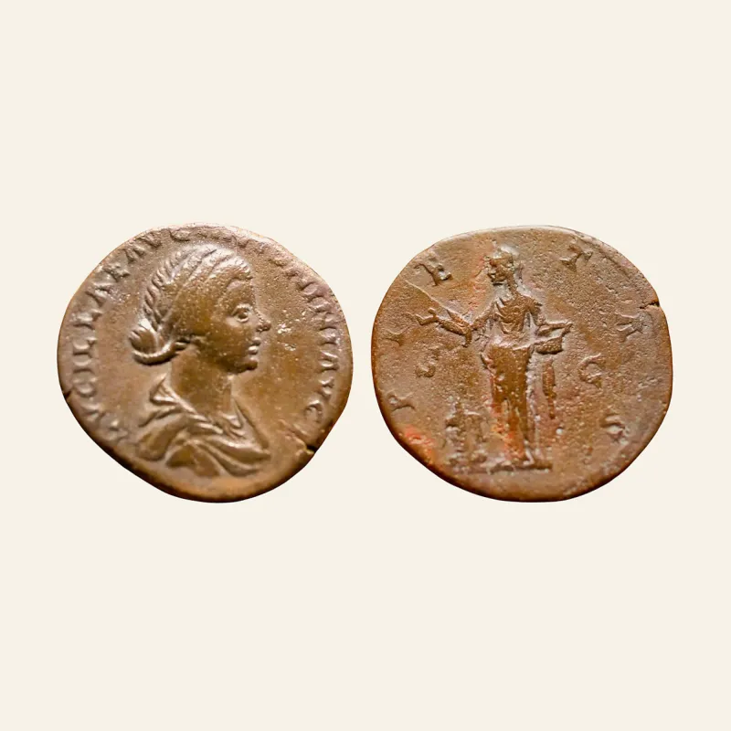 Lucilla, wife of Lucius Verus AE Sestertius PIETAS AD 164, (21.85g 29mm)