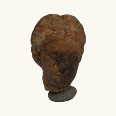 Grec antique mycénien Poterie Tête de femme - vue 2