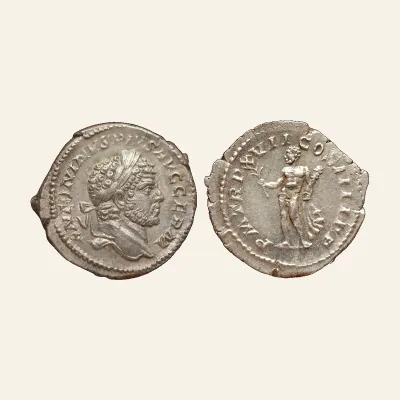 Caracalla. AD 198-217. AR Denarius (19 mm, 3.40 g). Rome mint. Struck AD 214.