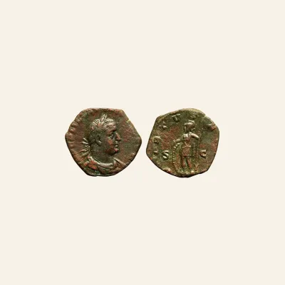 Reverse, of the sestertius, for VALERIAN I (253-260). AE Sestertius. Rome., mint of Rome, 253-260