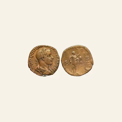 Gordian III. AD 238-244. Æ Sestertius (17.12 g,). Rome mint. Special emission, early AD 241.