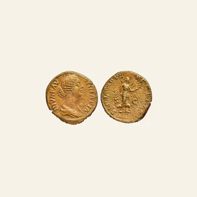 DIVA FAUSTINA JUNIOR, Died 175 AD. Æ Sestertius SIDERIBVS RECEPTA