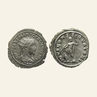 Gordian III. A.D. 238-244. AR antoninianus. 5.06 gm. 23 mm. Rome AD. 238.