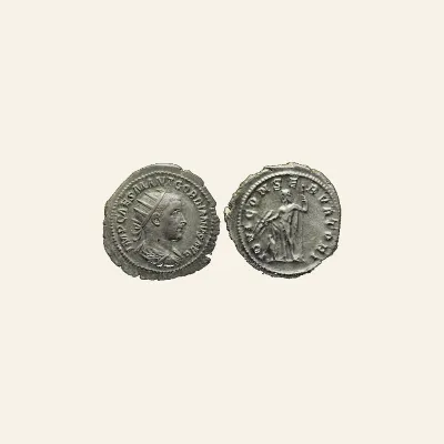 Gordian III. A.D. 238-244. AR antoninianus. 5.06 gm. 23 mm. Rome AD. 238.
