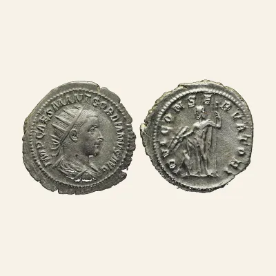 Gordian III. A.D. 238-244. AR antoninianus. 5.06 gm. 23 mm. Rome AD. 238.