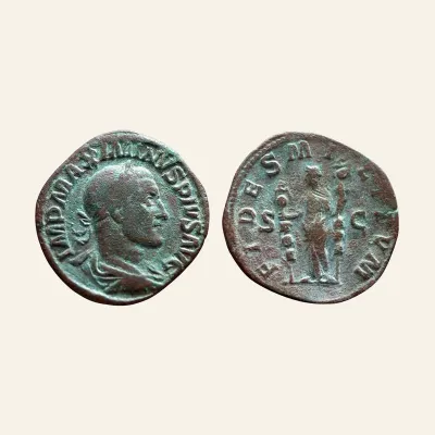 Maximinus I. AE Sestertius - FIDES MILITVM - RIC 43