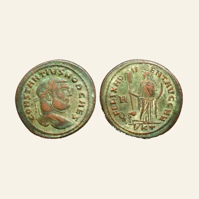 CONSTANTIUS I, as Caesar. 297-298 AD Æ Follis (28mm, 10.45 gm). Carthago
