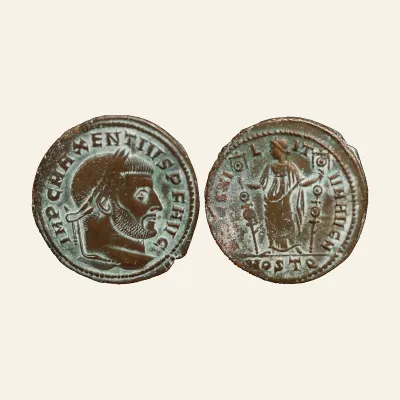 MAXENTIUS (307-312). Follis. Ostia