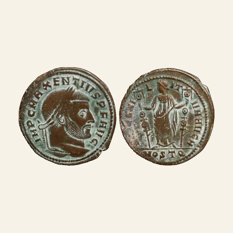 MAXENTIUS (307-312). follis. Ostia