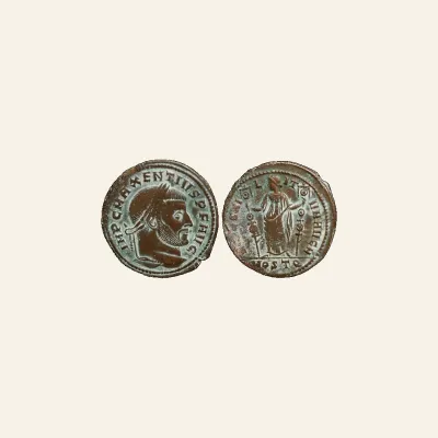 MAXENTIUS (307-312). follis. Ostia