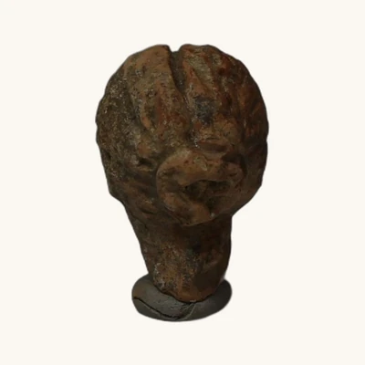 Grec antique mycénien Poterie Tête de femme - vue 4