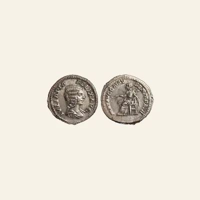 Julia Domna, Augusta, 193-217. Denarius (Silver, 19 mm, 3.24 g,), Rome, 211-217