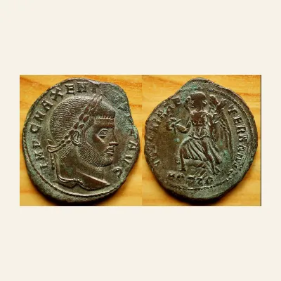 MAXENTIUS (309-312). Follis. Ostia.