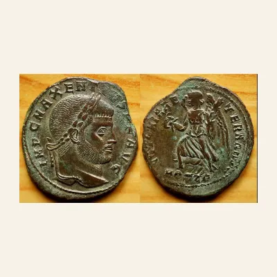 MAXENTIUS (309-312). follis. Ostia.