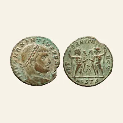 MAXENTIUS (307-312). Follis. Ostia