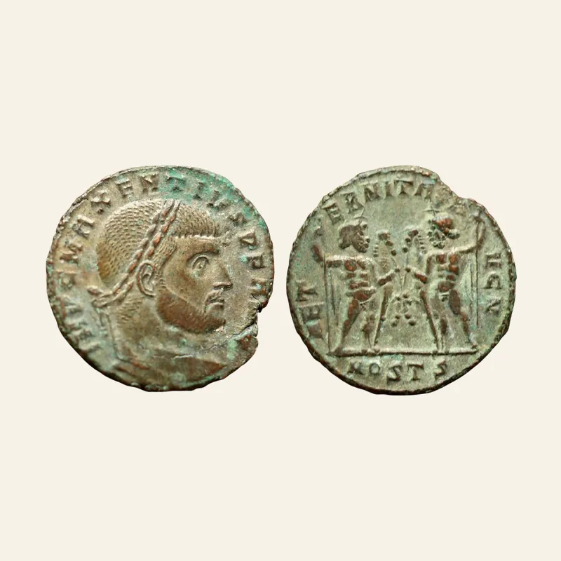 MAXENTIUS (307-312). follis. Ostia