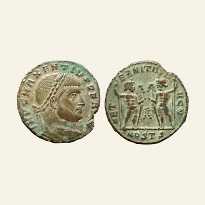MAXENTIUS (307-312). follis. Ostia