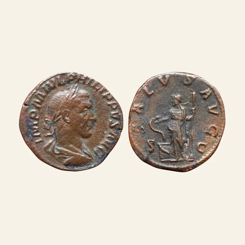 PHILIP I. 244-249 AD. Æ Sestertius (30mm, 15.49 gm). Struck 244 AD.