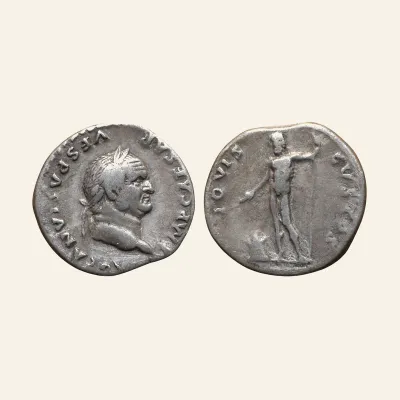 Avers, du denarius, pour Vespasian AR Denarius. Rome, AD 76., atelier de Rome, RIC RIC 849