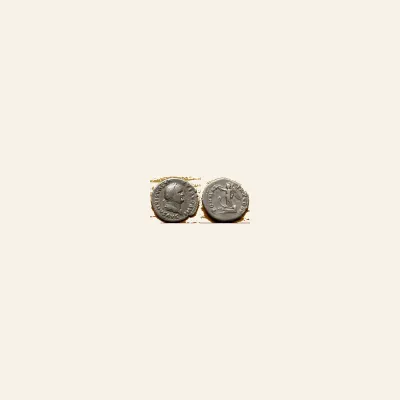Reverse, of the denarius, for Vespasian AR Denarius. Rome, AD 76., mint of Rome