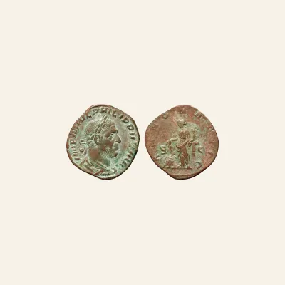 Philip I. AD 244-249. Æ Sestertius (28mm, 15.81 g,). Rome AD 246-24.