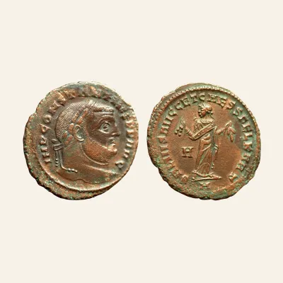 Constantius I, as Augustus (AD 305-306). Follis (28mm, 10.57 gm). Carthage
