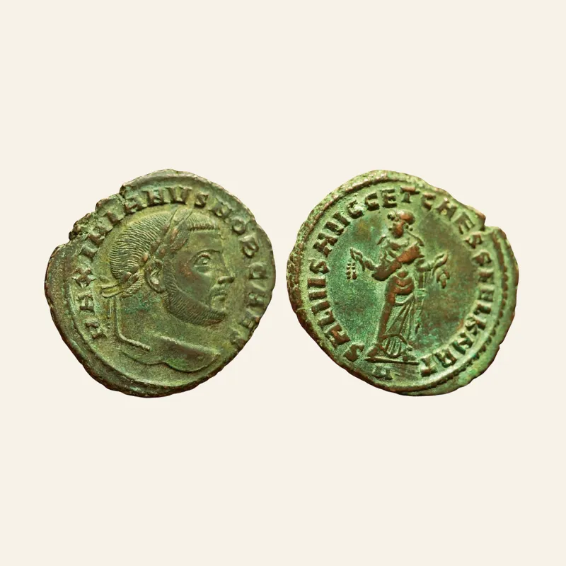 Galerius, as Caesar, 293-305. follis (Bronze, 29 mm, 10.18 g,),