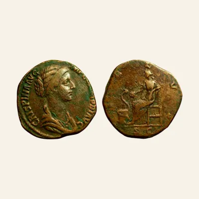 CRISPINA (Augusta, 178-182). AE Sestertius. Rome.