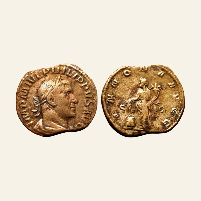 Philip I. AD 244-249. Æ Sestertius Rome mint, AD 246-24. ANNONA