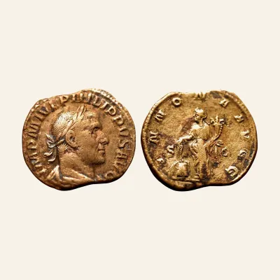 Philip I. AD 244-249. Æ Sestertius Rome mint, AD 246-24. ANNONA