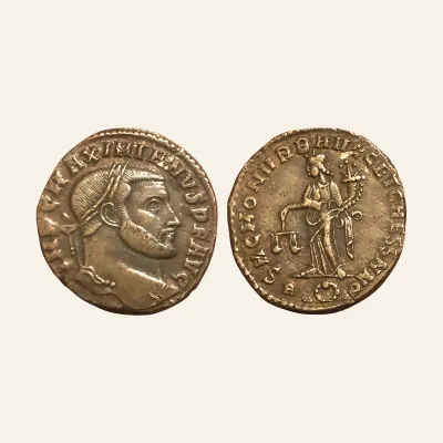 Maximianus Follis. Rome Mint 300-301 AD. Scarce