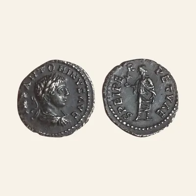 Elagabalus. A.D. 218-222. AR denarius Antioch mint, Struck A.D. 219-220