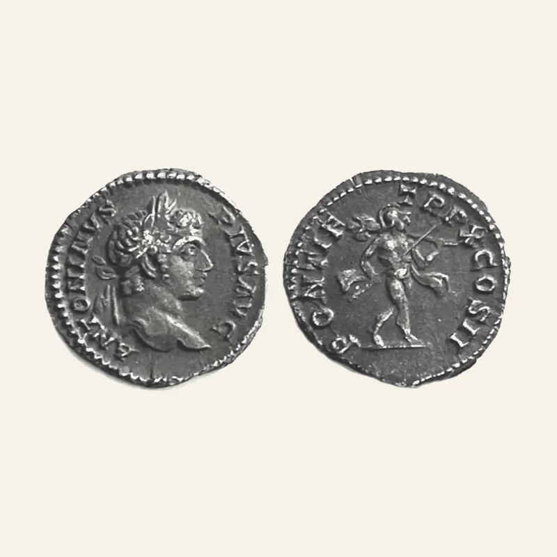 CARACALLA AR Denarius.- Mars advancing right - Rome mint, A.D. 207